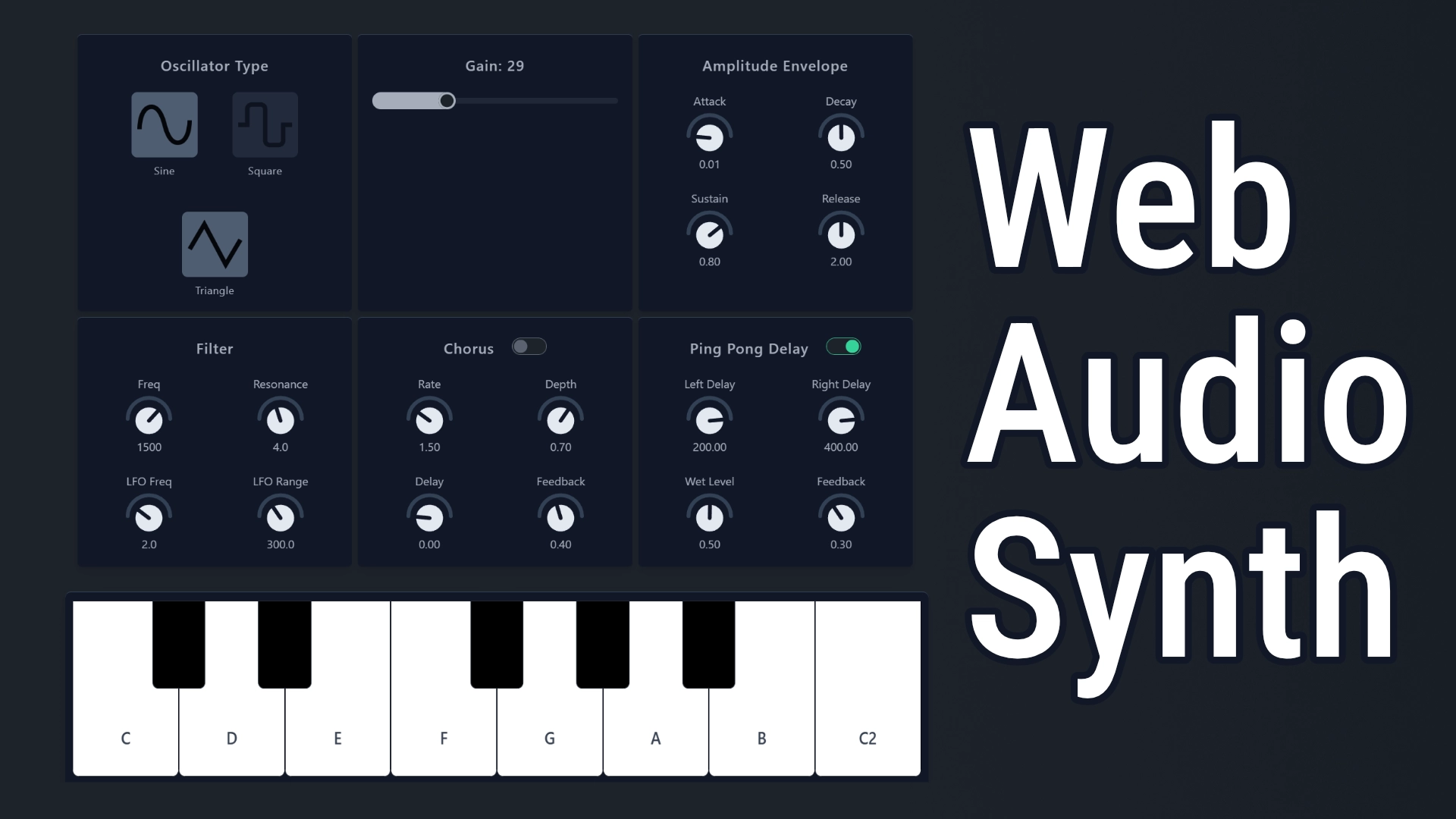 WebAudio Synthesizer Project Thumbnail